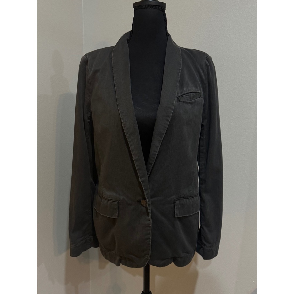 Free people distressed Blazer Jacket Casual Office‎ Career Minimalist Style
